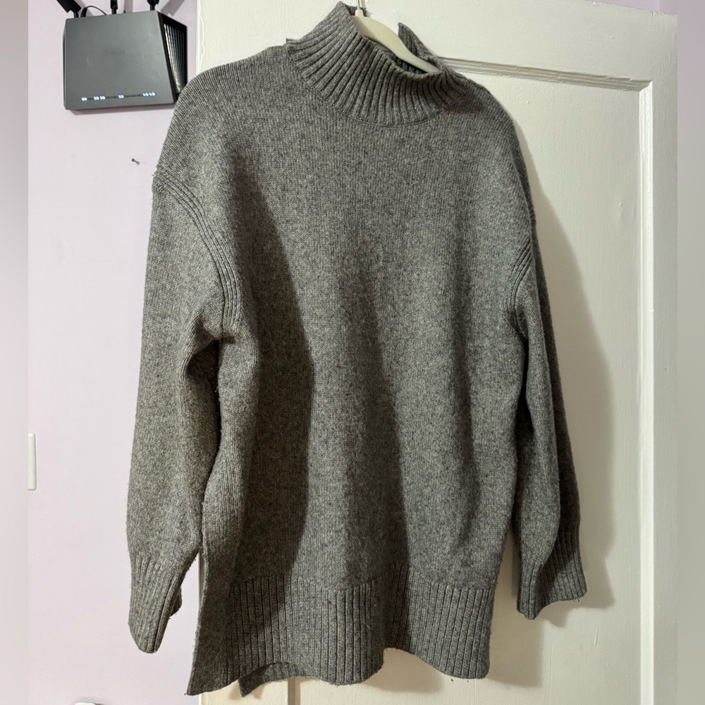 Gray Turtleneck Sweater for Women